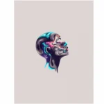 Colorfull Skull Digital Art Mobile case cover - Image 2