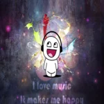 I love Music Be happy Mobile Case Cover - Image 2