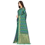 Generic Women's Banarasi silk Saree with Blouse (Multi, 5-6mtr) - Image 3