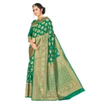 Generic Women's Banarasi Silk Saree (Green, 5-6mtrs) - Image 3