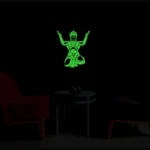 Generic Green Hanuman Ji Radium Wall Sticker - Image 4