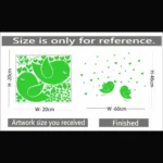 Generic Green Birds And Star Radium Wall Sticker - Image 2