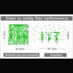 Generic Green Dancing Lady Radium Wall Sticker - Image 2