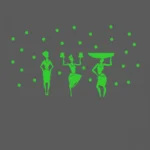 Generic Green Dancing Lady Radium Wall Sticker