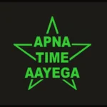 Generic Green Poster Apna Time Aayega Radium Wall Sticker