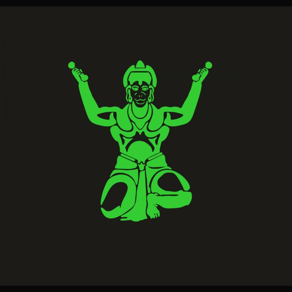 50750663891_511175277e_o_d-1000x1000-1.webp Generic Green Hanuman Ji Radium Wall Sticker - Image 1