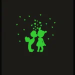 Generic Green Galaxy Of Stars Radium Wall Sticker