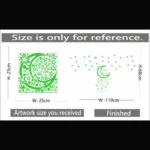 Generic Green Galaxy Of Stars With Moon Radium Wall Sticker - Image 2