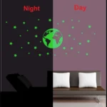 Generic Green Star And Earth Decorative Radium Sticker Wall Sticker - Image 3