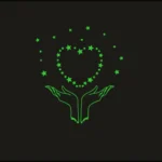 Generic Green Galaxy Of Stars Radium Wall Sticker