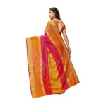 Generic Women's Kota Doria Cotton Saree With Blouse (Orange,6-3 Mtrs) - Image 2