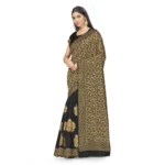 Generic Women's Banarasi Silk Saree (Black,5-6 Mtrs) - Image 4