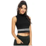 Generic Women's Polyester, Knitting Western Wear Tops (Black) - Image 3