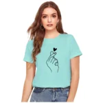 Generic Women's Cotton Western Wear T-Shirt (Green)