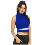 Generic Women's Polyester, Knitting Western Wear Tops (Royal Blue) - Image 2