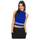 Generic Women's Polyester, Knitting Western Wear Tops (Royal Blue)