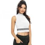 Generic Women's Polyester, Knitting Western Wear Tops (White) - Image 3