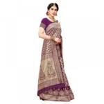 Generic Women's Jacquard Silk Kanjivaram Jacquard Silk Saree With Blouse (Jamli, 5-6 Mtrs) - Image 2