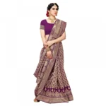 Generic Women's Jacquard Silk Kanjivaram Jacquard Silk Saree With Blouse (Jamli, 5-6 Mtrs) - Image 5