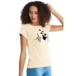 Generic Women's Cotton Western Wear T Shirt (Cream) - Image 3