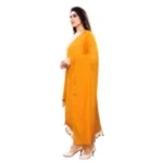 Generic Women's Cotton Silk Strips Printed Dupatta (Musterd Yellow, Length:2-2.4 mtr) - Image 4