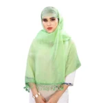 Generic Women's Cotton Silk Strips Printed Dupatta (Parrot Green, Length:2-2.4 mtr) - Image 2