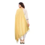 Generic Women's Cotton Silk Strips Printed Dupatta (Yellow, Length:2-2.4 mtr) - Image 3