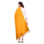 Generic Women's Cotton Silk Strips Printed Dupatta (Musterd Yellow, Length:2-2.4 mtr) - Image 3