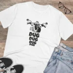 Generic Men's PC Cotton Bike Ride Design Printed T Shirt (Color: White, Thread Count: 180GSM) - Image 4