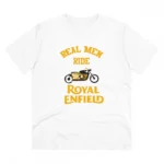 Generic Men's PC Cotton Bike Ride Design Printed T Shirt (Color: White, Thread Count: 180GSM)