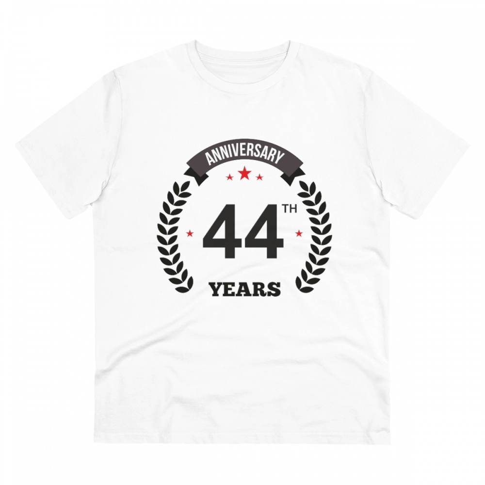 52056262699_fb6b75f39c_o_d-1000x1000-1.webp Generic Men's PC Cotton 44th Anniversary Printed T Shirt (Color: White, Thread Count: 180GSM) - Image 1