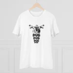 Generic Men's PC Cotton Bike Ride Design Printed T Shirt (Color: White, Thread Count: 180GSM) - Image 3