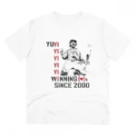 Generic Men's PC Cotton Cricket Design Printed T Shirt (Color: White, Thread Count: 180GSM)