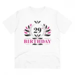 Generic Men's PC Cotton 29th Birthday Printed T Shirt (Color: White, Thread Count: 180GSM)