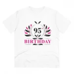 Generic Men's PC Cotton 95th Birthday Printed T Shirt (Color: White, Thread Count: 180GSM)