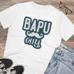 Generic Men's PC Cotton Baapu Printed T Shirt (Color: White, Thread Count: 180GSM) - Image 4