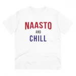 Generic Men's PC Cotton Nasto And Chill Printed T Shirt (Color: White, Thread Count: 180GSM)