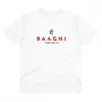 Generic Men's PC Cotton Me Bhaghi Printed T Shirt (Color: White, Thread Count: 180GSM)