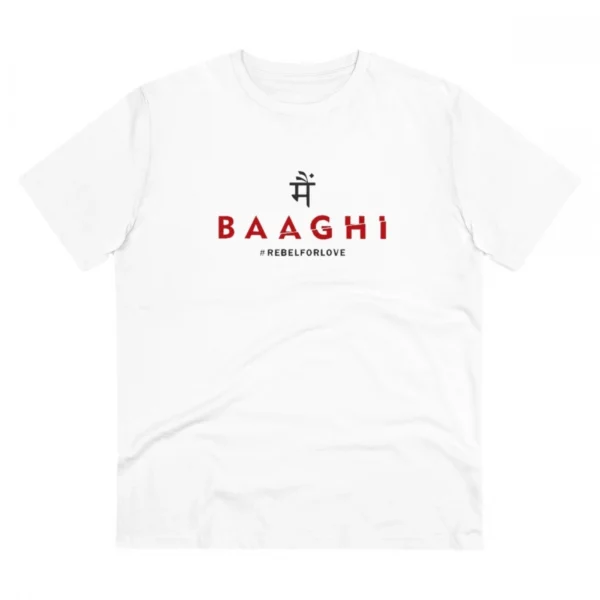 Generic Men's PC Cotton Me Bhaghi Printed T Shirt (Color: White, Thread Count: 180GSM)