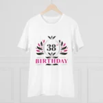 Generic Men's PC Cotton 38th Birthday Printed T Shirt (Color: White, Thread Count: 180GSM) - Image 3