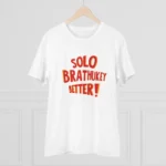 Generic Men's PC Cotton Telugu Desing Printed T Shirt (Color: White, Thread Count: 180GSM) - Image 3