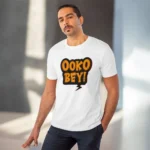 Generic Men's PC Cotton Telugu Desing Printed T Shirt (Color: White, Thread Count: 180GSM) - Image 6