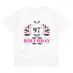 Generic Men's PC Cotton 97th Birthday Printed T Shirt (Color: White, Thread Count: 180GSM)