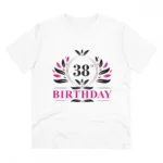 Generic Men's PC Cotton 38th Birthday Printed T Shirt (Color: White, Thread Count: 180GSM)