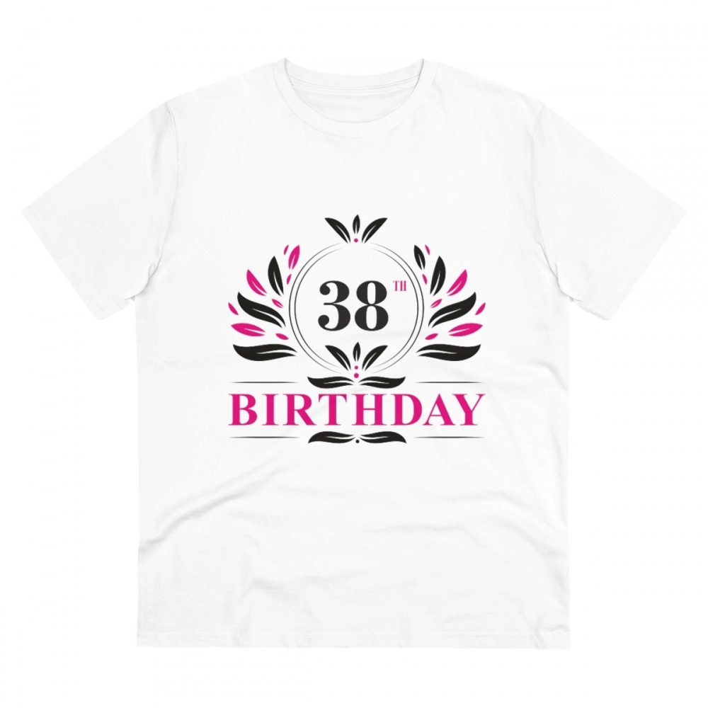 52060923228_760735999e_o_d-1000x1000-1.webp Generic Men's PC Cotton 38th Birthday Printed T Shirt (Color: White, Thread Count: 180GSM) - Image 1