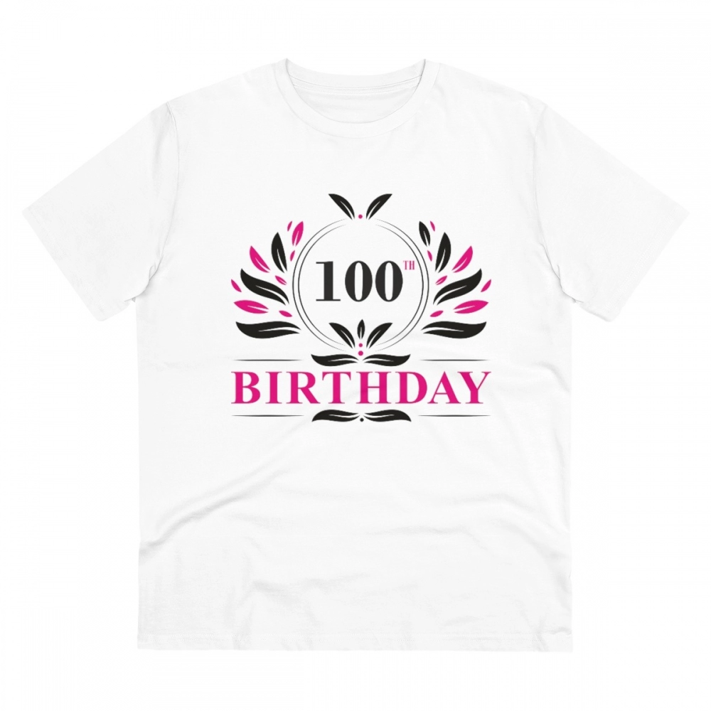52060937933_8f9ac0669b_o_d-1000x1000-1.webp Generic Men's PC Cotton 100th Birthday Printed T Shirt (Color: White, Thread Count: 180GSM) - Image 1