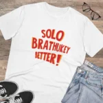 Generic Men's PC Cotton Telugu Desing Printed T Shirt (Color: White, Thread Count: 180GSM) - Image 4