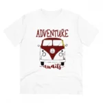 Generic Men's PC Cotton Explore The Unseen Printed T Shirt (Color: White, Thread Count: 180GSM)