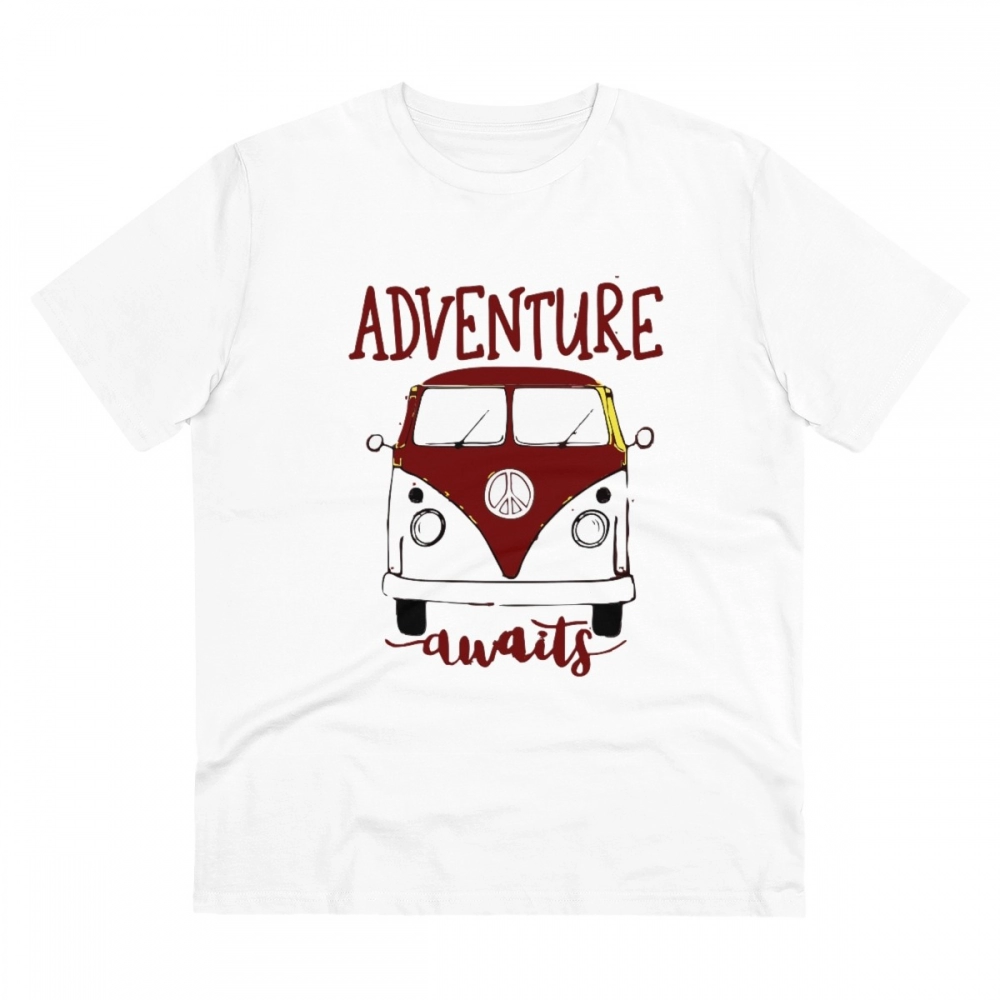 52061119249_0820accb4c_o_d-1000x1000-1.webp Generic Men's PC Cotton Explore The Unseen Printed T Shirt (Color: White, Thread Count: 180GSM) - Image 1