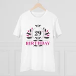 Generic Men's PC Cotton 29th Birthday Printed T Shirt (Color: White, Thread Count: 180GSM) - Image 3